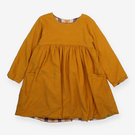 Dress yellow cord reversible brown yellow check