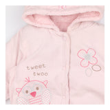 Pramsuit pink cord fur lining Tweet Twoo