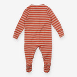 Sleepsuit orange brown stripes 