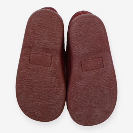 Batilas Burgundy Slip On's with Sparkle Star