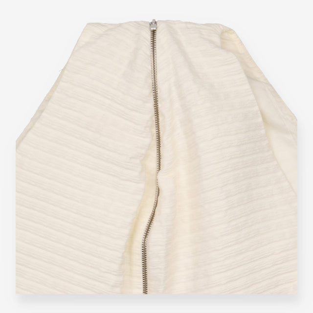 Ivory Micro Pleated Midi Dress Overlay Top Flared 