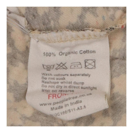 Black Cream Ditsy Organic Jersey Peplum Dress
