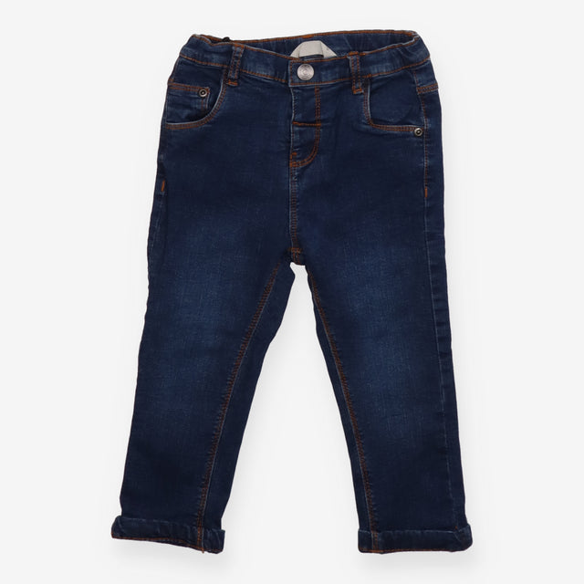 Jeans orange stitching turn up