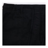 Skirt Black Linen Blend A-Line Drawstring Waist Pa