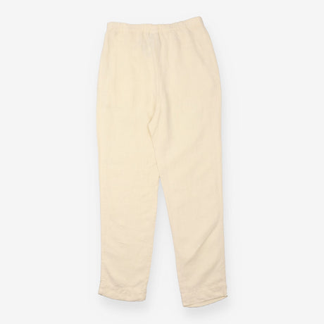 Trousers Ivory Pure Linen Relaxed Straight Leg
