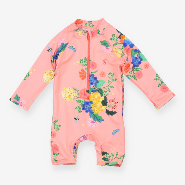 Pink floral sunsuit