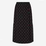 Midi Skirt Black Firefly Printed