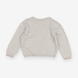 Grey Knit sweater with bunny applique