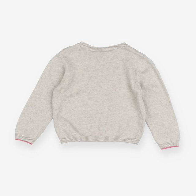 Grey Knit sweater with bunny applique