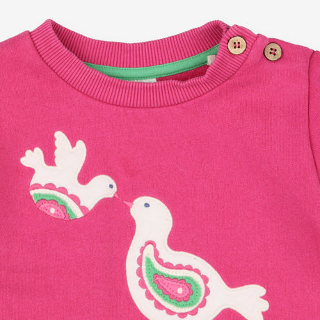 Sweatshirt Pink Applique Dove Love
