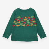 T-shirt long sleeves dinosaurs green
