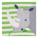 T-shirt long sleeve green striped rhino