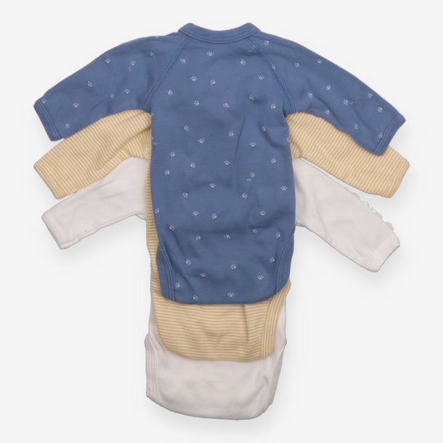 Bodysuits Yellow Stripe, White and Blue Pawprint 3
