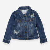 Denim jacket blue butterflies