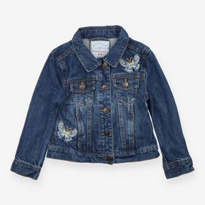 Denim jacket blue butterflies