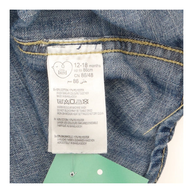 Shirt denim stripe lining to collar