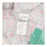 Cardigan Jersey Floral Print Frill Neck