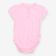Bodysuit pink flower buttons