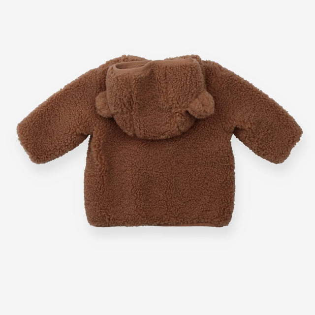 Fleece Jacket Brown with Hood and Bear Ears