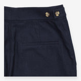 Club Monaco Navy Blue Textured Tailored Trousers