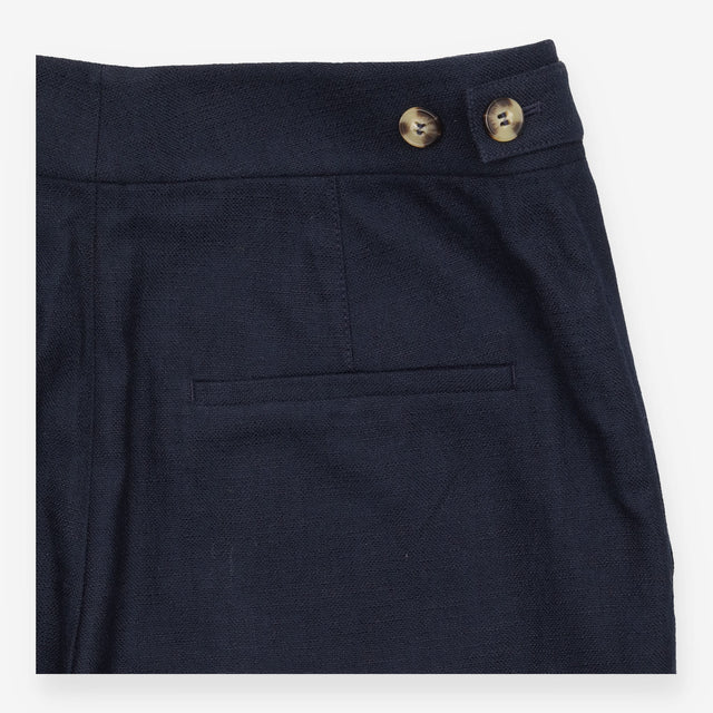 Club Monaco Navy Blue Textured Tailored Trousers