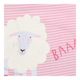 Tee LS pink stripe sheep Baa