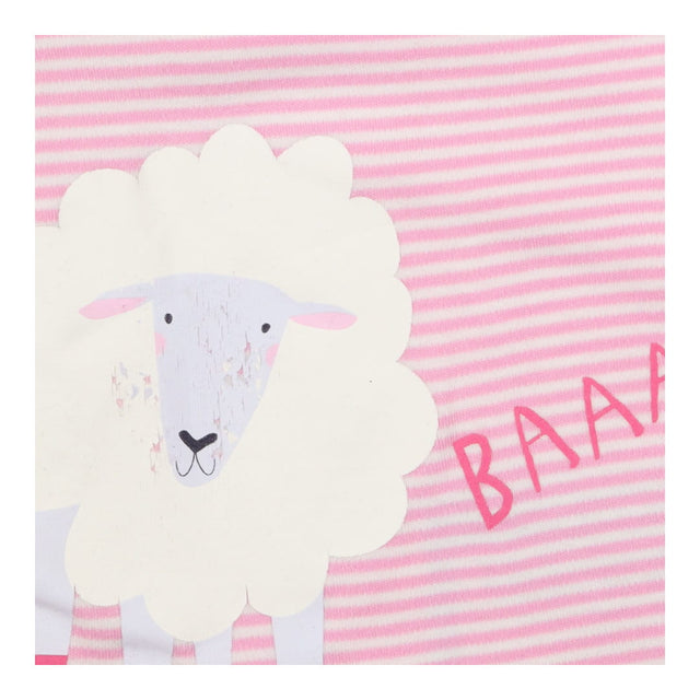 Tee LS pink stripe sheep Baa