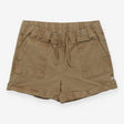 Casual Shorts Beige Organic Cotton Drawstring Pock