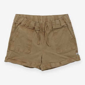 Casual Shorts Beige Organic Cotton Drawstring Pock