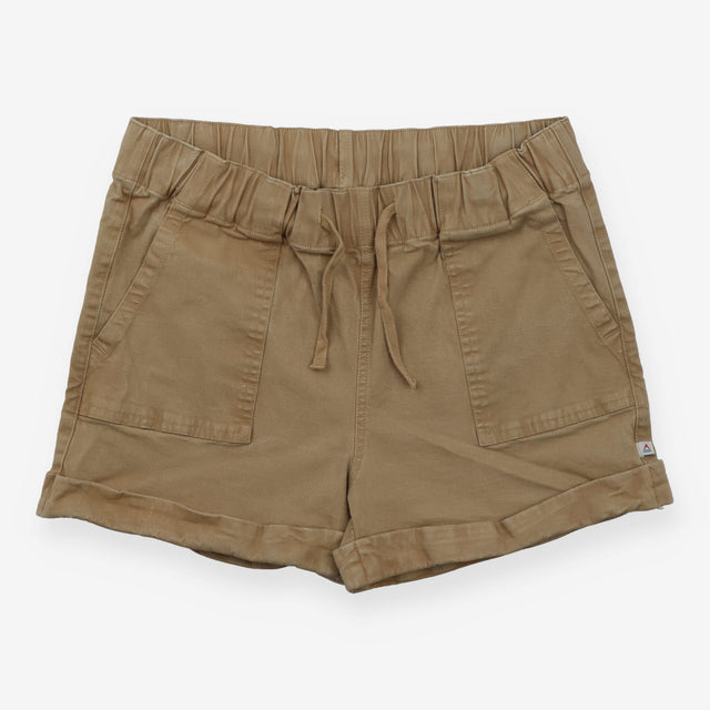 Casual Shorts Beige Organic Cotton Drawstring Pock