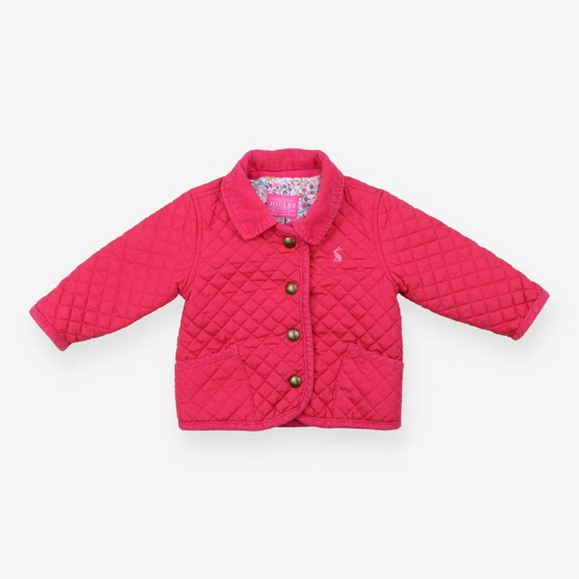 Pink Quilted Coat Floral Lining Pink Rabbit 