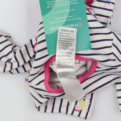Sleepsuits striped horses pink edging