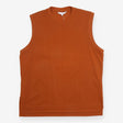 Vest Top Rust Brown Sleeveless Longline Crew Neck