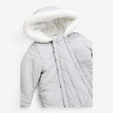Grey Fleece Lined Footless Pramsuit 