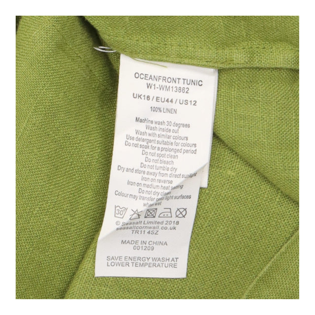 Tunic Olive Green Long Sleeve Round Neck Patch Poc