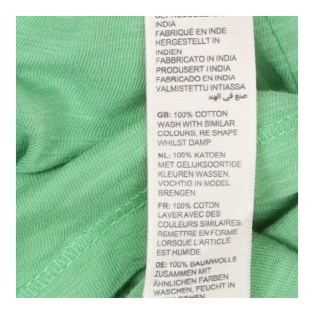 Green Oversized V Neck Pocket T-Shirt Cotton
