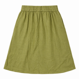 Skirt Olive Green Linen Pepper Moth Drawstring