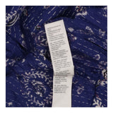 Wide Leg Trousers Blue Boho Print Tie Waist