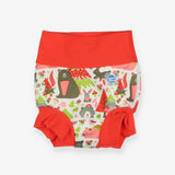 Red woodland print happy nappy
