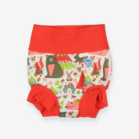 Red woodland print happy nappy