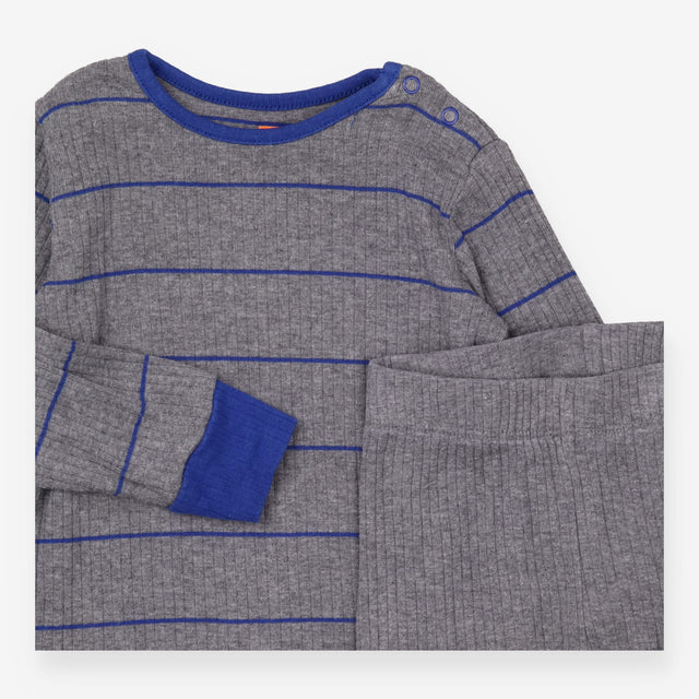 Pyjamas Hema grey rib blue edging