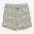 Green Striped Shorts