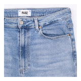 Jeans Light Wash Blue Raw Hem Straight Leg