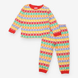 Pyjamas green orange red fairisle