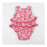 Frill Woven Romper Pink Berry