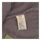Taupe Wool Blend Sleeveless Cardigan