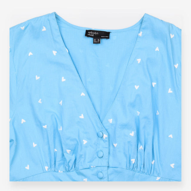 Dress Blue Heart Organic Cotton