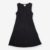 Maternity Dress Black Sleeveless Scoop Neck Flared