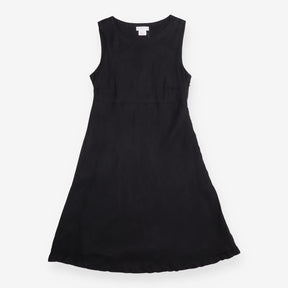 Maternity Dress Black Sleeveless Scoop Neck Flared
