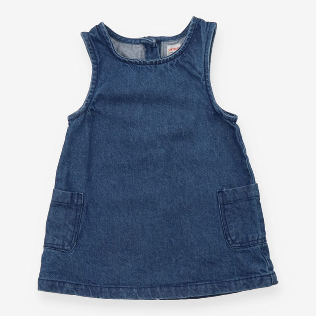 Pinafore Dress Blue Denim
